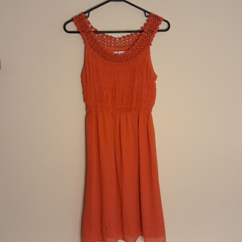 Orange spring dress size medium